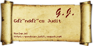 Göndöcs Judit névjegykártya