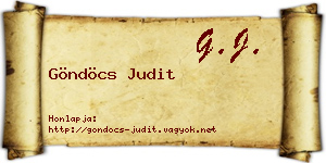 Göndöcs Judit névjegykártya